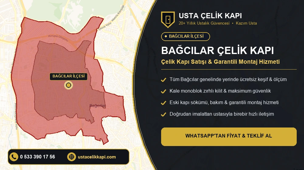 Bağcılar Çelik Kapı Satış, Montaj ve Tamir Hizmeti