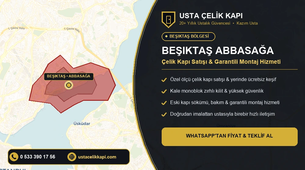 Beşiktaş Abbasağa Çelik Kapı Satış & Montaj Servisi