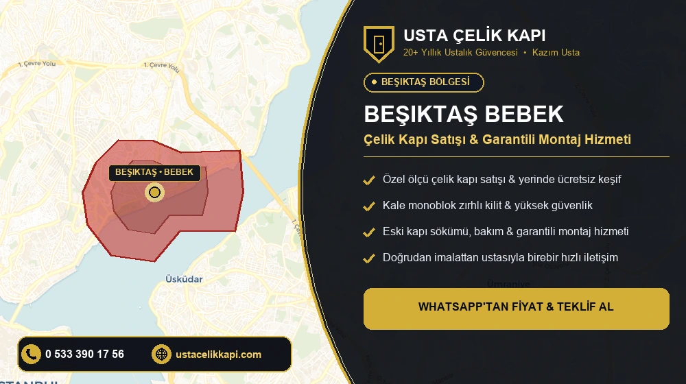 Beşiktaş Bebek Çelik Kapı Satış & Montaj Servisi