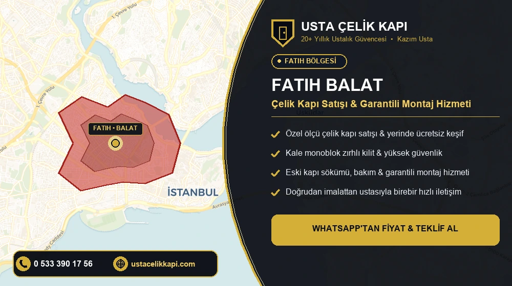 Fatih Balat Çelik Kapı Satış & Montaj Servisi