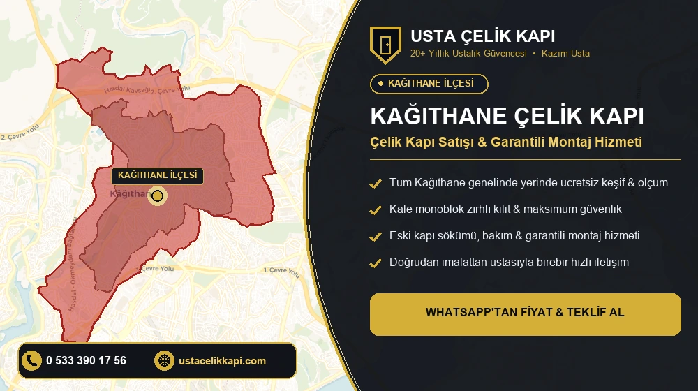 Kağıthane Çelik Kapı Satış, Montaj ve Tamir Hizmeti