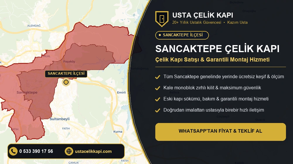 Sancaktepe Çelik Kapı Satış, Montaj ve Tamir Hizmeti