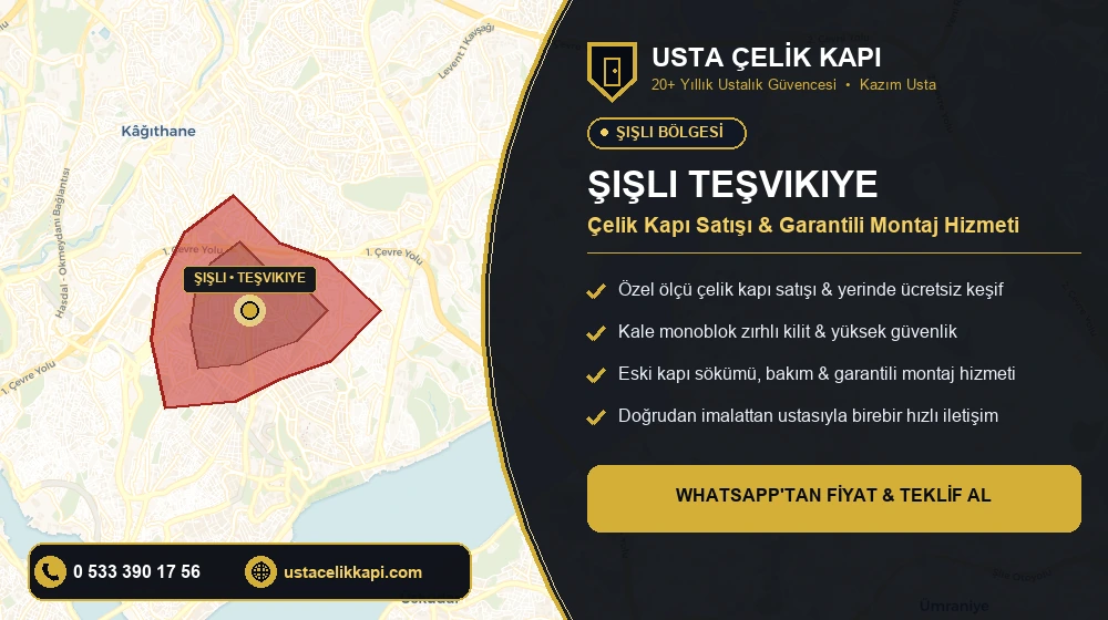 Şişli Teşvikiye Çelik Kapı Satış & Montaj Servisi