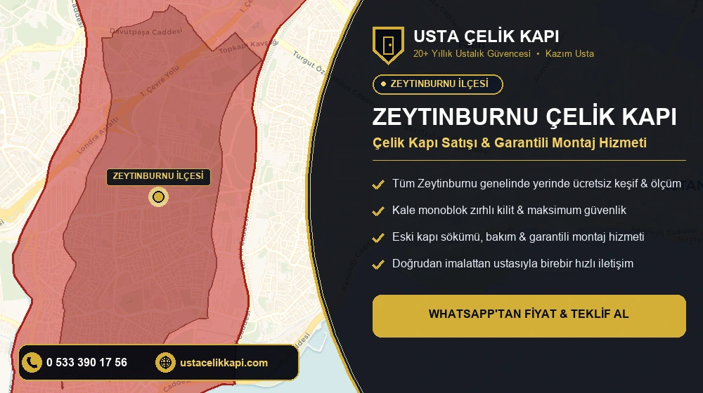 Zeytinburnu Çelik Kapı Satış, Montaj ve Tamir Hizmeti